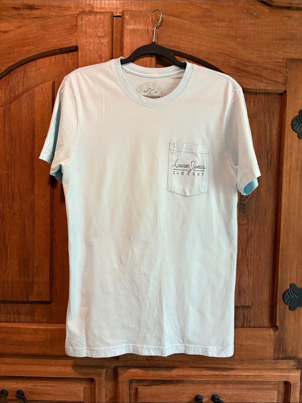 Lauren James Pale Blue Pocket Tee